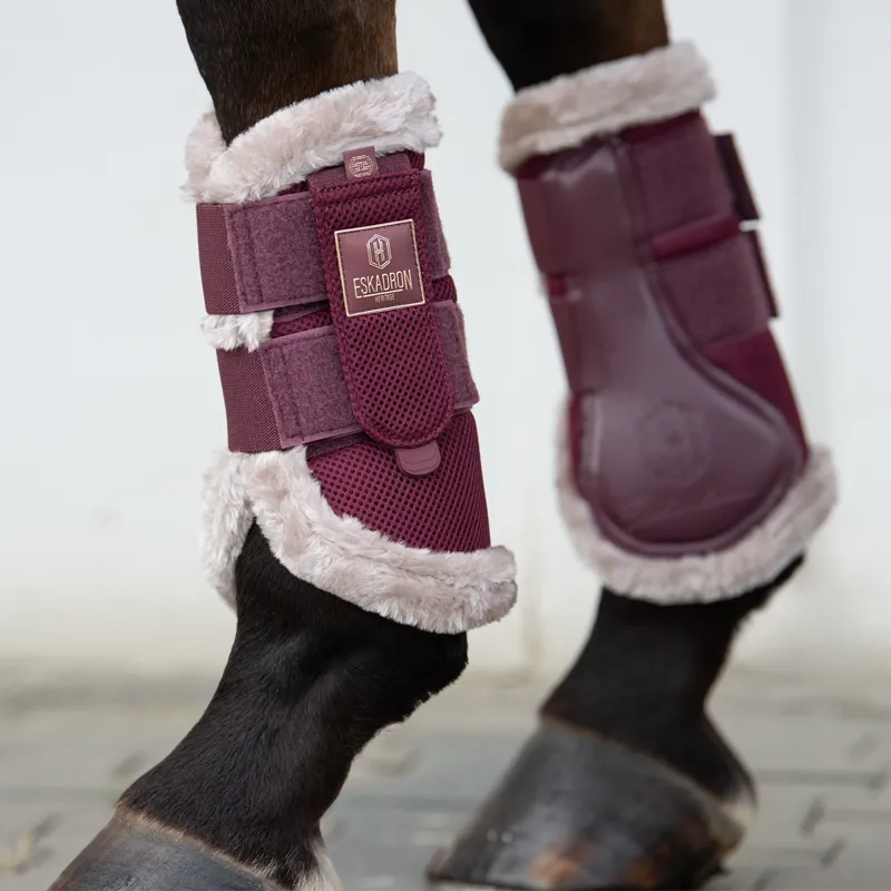 Eskadron Mesh Faux Fur Tendon Boots Heritage AW23 - Cassis-1